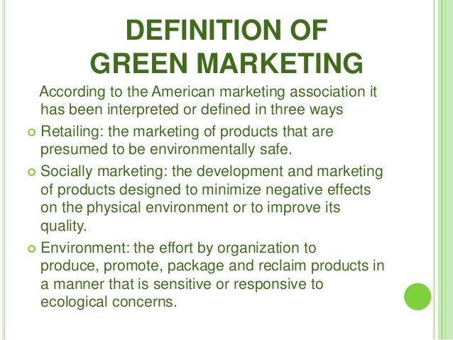 green trends case study of green marketing in india